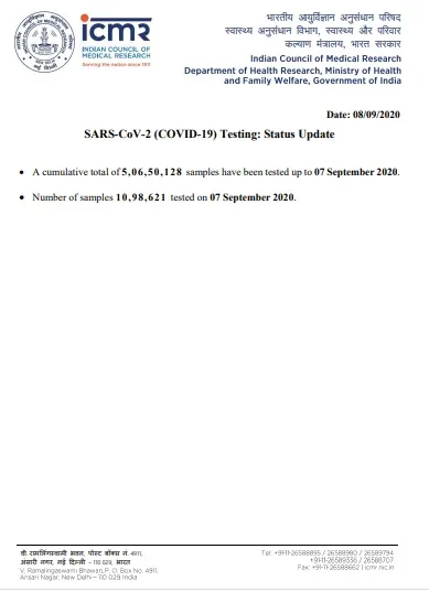 india coronavirus samples tested icmr 